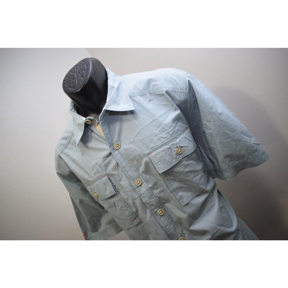 39456 Mens Crocs Croslite Relaxed Short Sleeve Vented Fishing Shirt Size Large